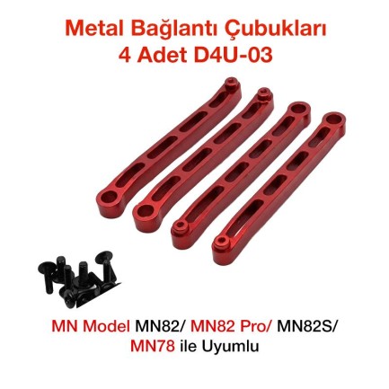 MN Model MN82/82 Pro/MN82S/MN78 Metal Bağlantı Çubukları 4 Adet D4U-03